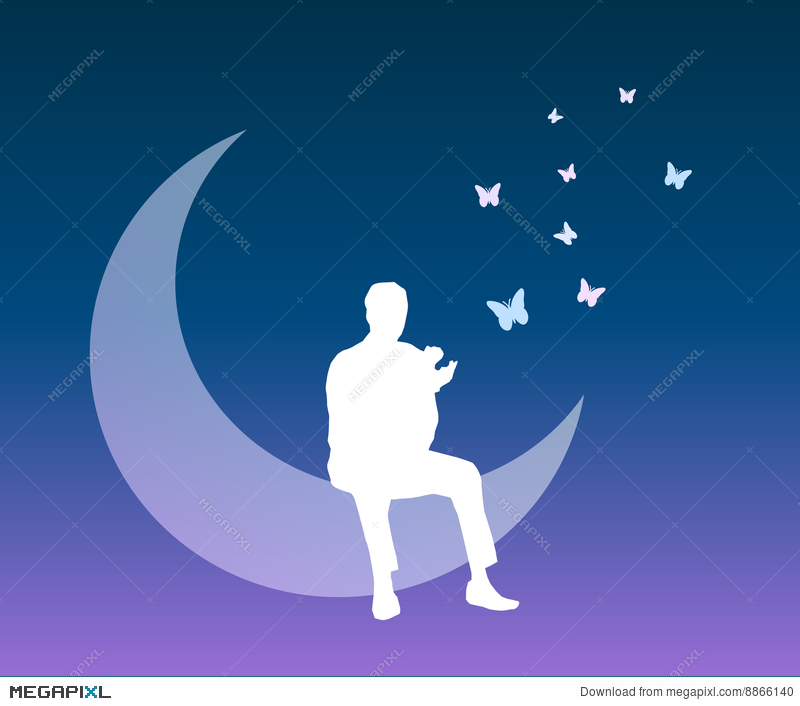 800x706 Man Into A Dream Vector Background Illustration 8866140