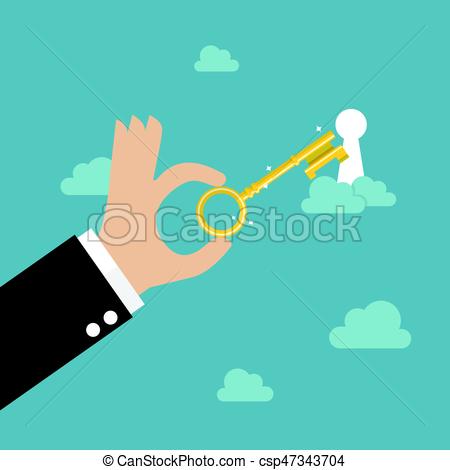 450x470 Unlock Your Dream. Vector Illustration.