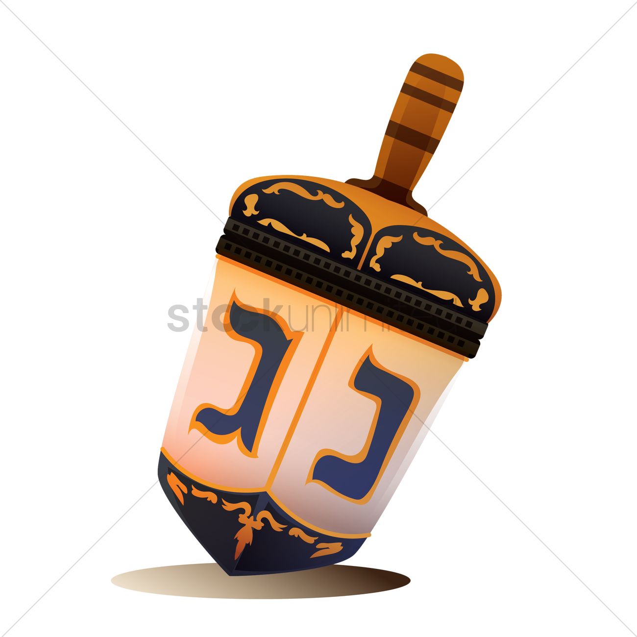 1300x1300 Dreidel Vector Image