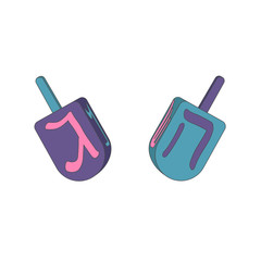 240x240 Happy Hanukkah! Menorah With Candles And Dreidel. Vector