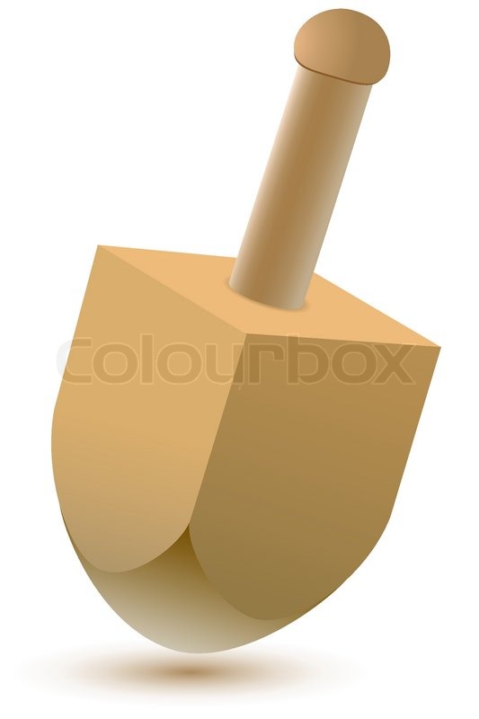533x800 Illustration Of Hanukkah Dreidel On White Background Stock