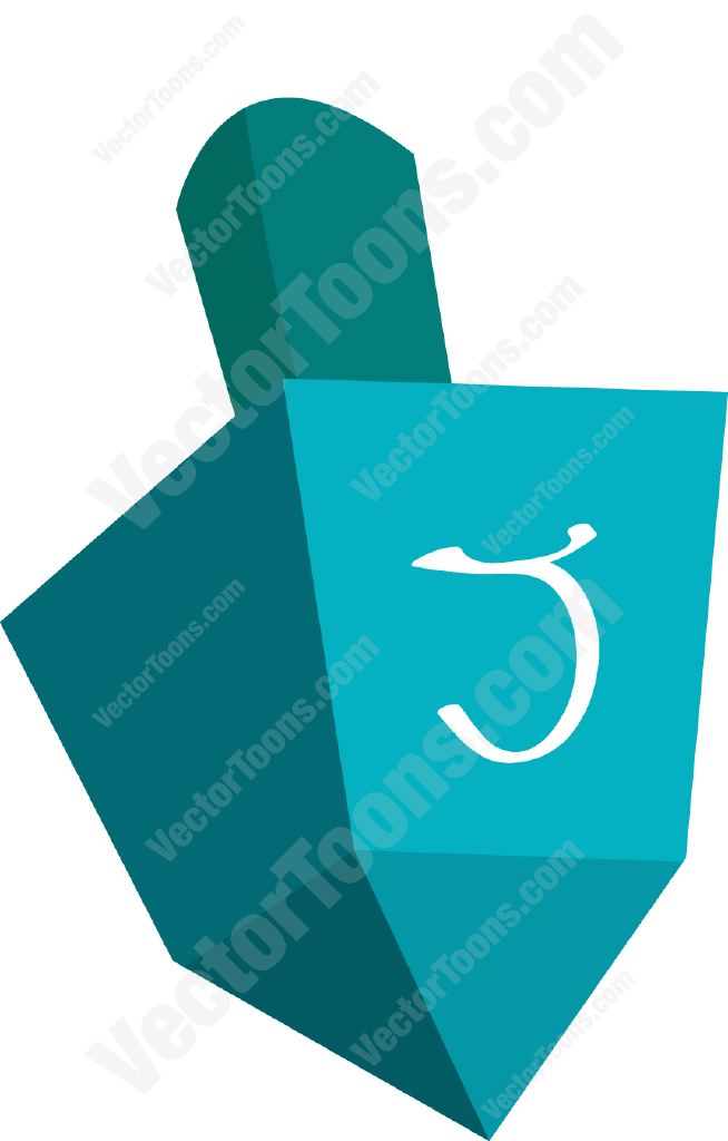 654x1024 Blue Dreidel Clipart By Vector Toons
