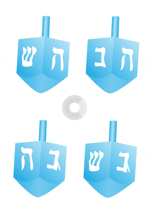 318x450 Dreidel Illustration Stock Vector
