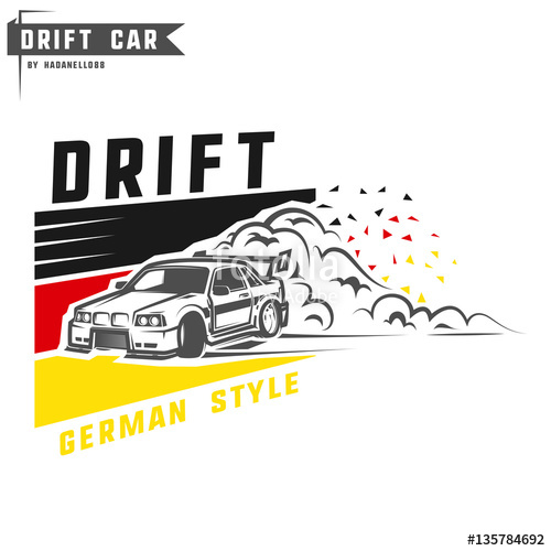 500x500 Drift Sport Team Print For T Shirt,emblems And Logo. Stock Image