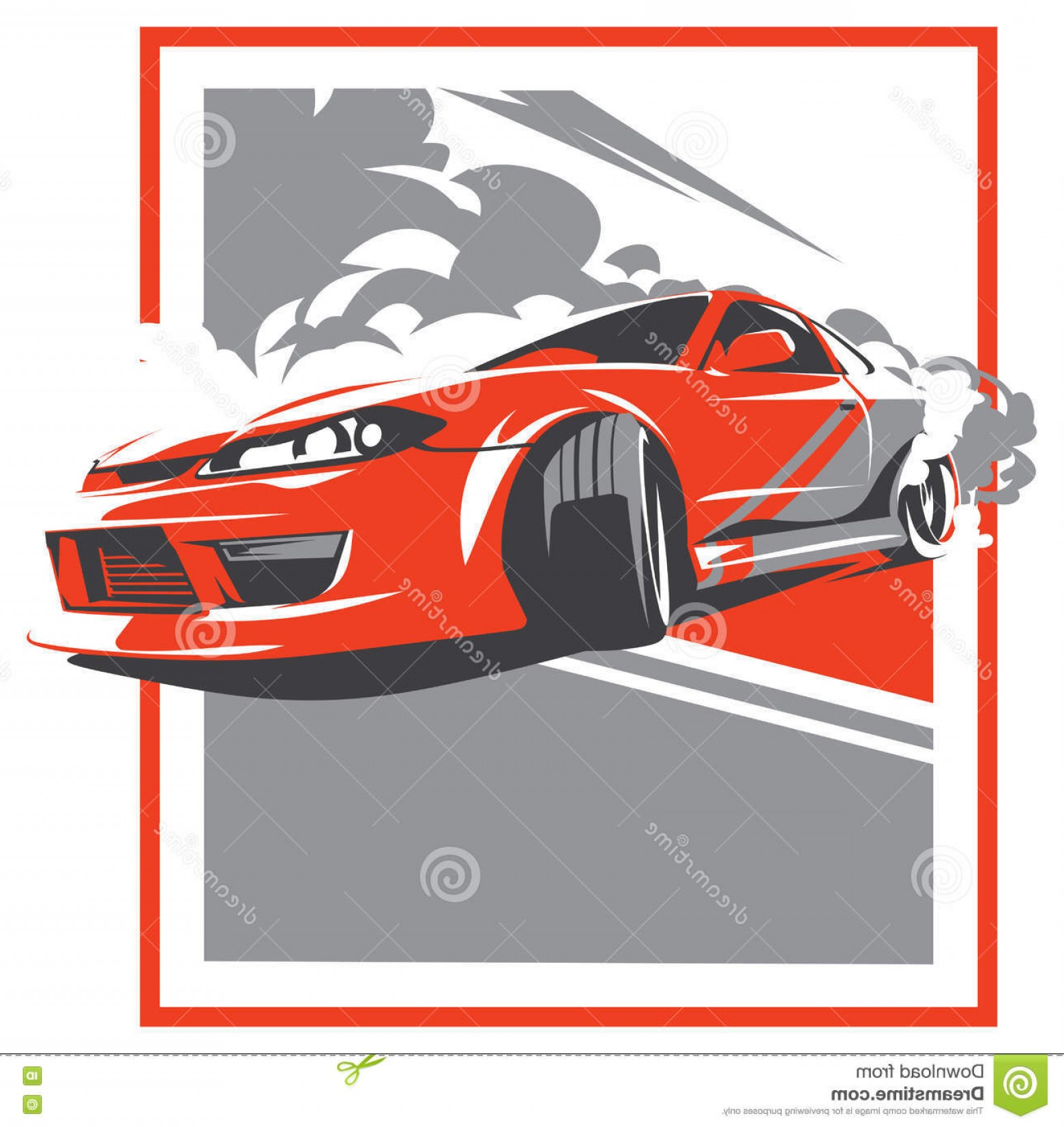 1560x1654 Stock Illustration Burnout Car Japanese Drift Sport Jdm Racing