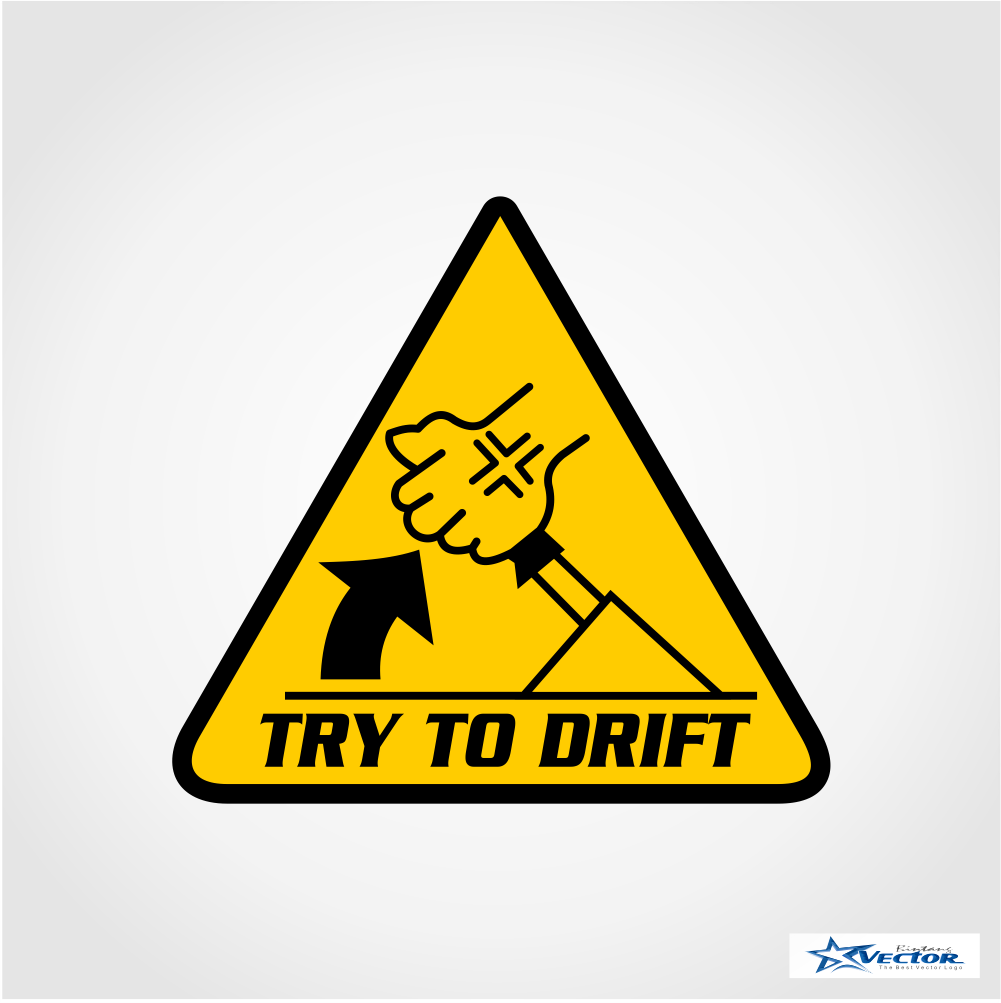 1001x1003 Try To Drift Logo Vector Cdr