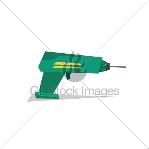 500x500 Electric Hand Drill Vector Illustration. Gl Stock Images