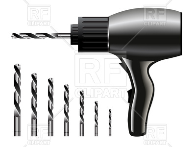 400x300 Realistic Power Drill Vector Image Vector Artwork Of Objects