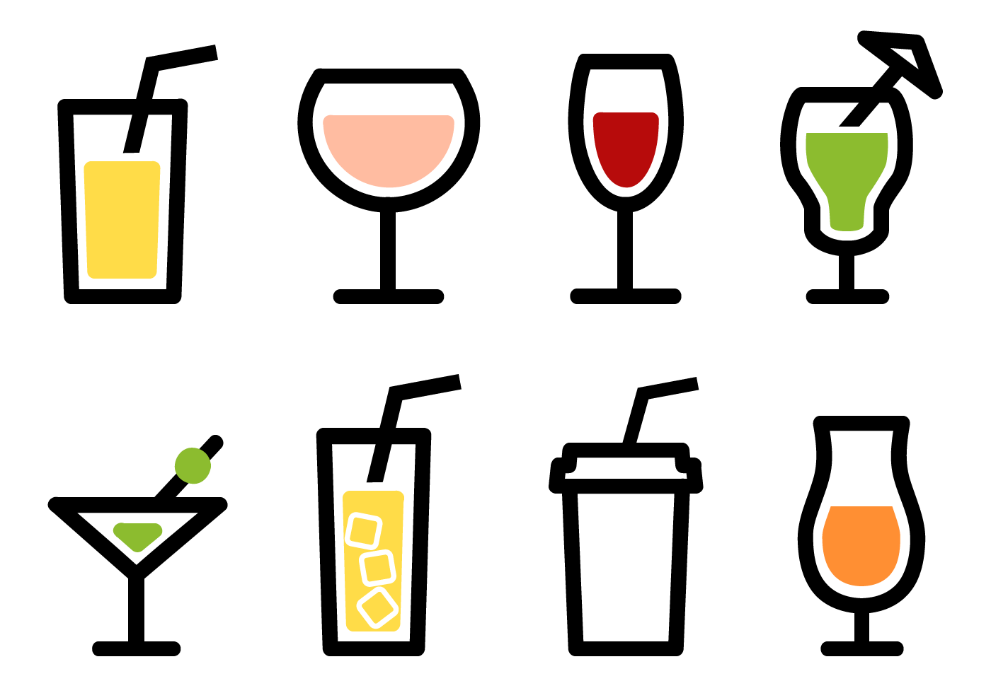1400x980 Drink Free Vector Art