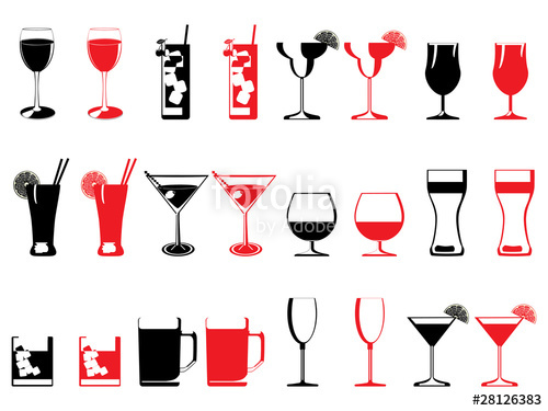 500x375 Drinking Glass Collection Vector Stock Image And Royalty Free