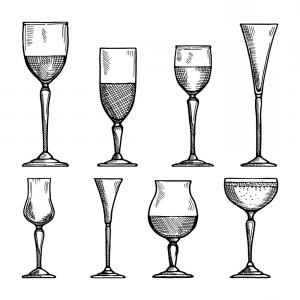 300x300 Silhouette Of Drinking Glasses Vector Arenawp