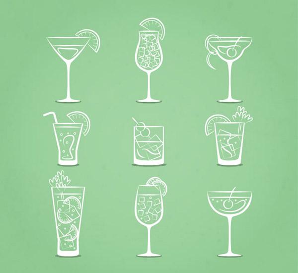 600x550 Hand Drawn Summer Cold Drink Vector [Ai]