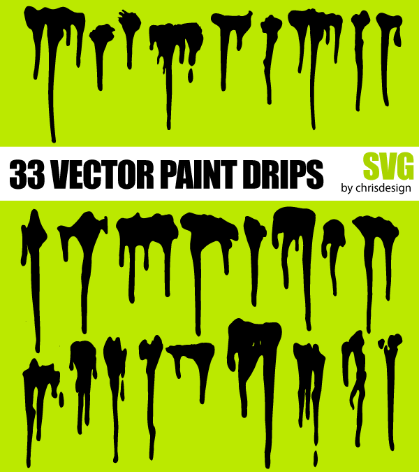 600x675 Free Vector Paint Drips Illustrator 123freevectors