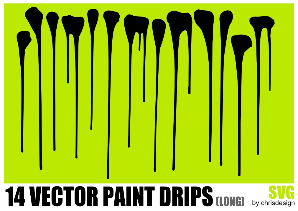 1011x714 Vector Paint Drips (Svg) Chrisdesign Blog