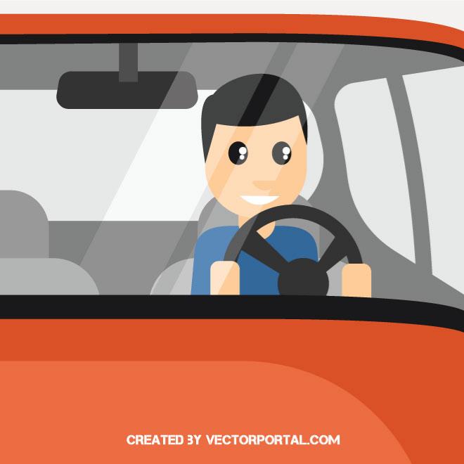 660x660 Car Driver Vector Image