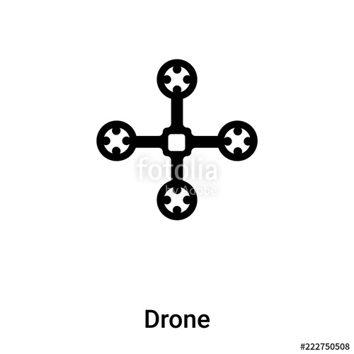 500x500 Drone Icon Vector Isolated On White Background, Logo Concept Of