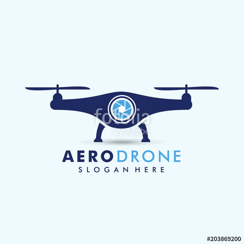 500x500 Drone Logo Template Vector Icon. Photography Drone Vector