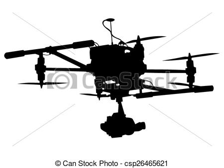 450x338 Camera On Drone. Quadrocopter With Photo Equipment On A White