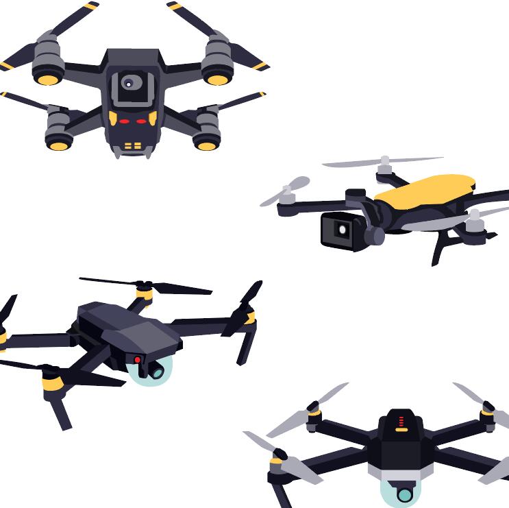 743x741 4 Kind Drone Vector Material Free Download
