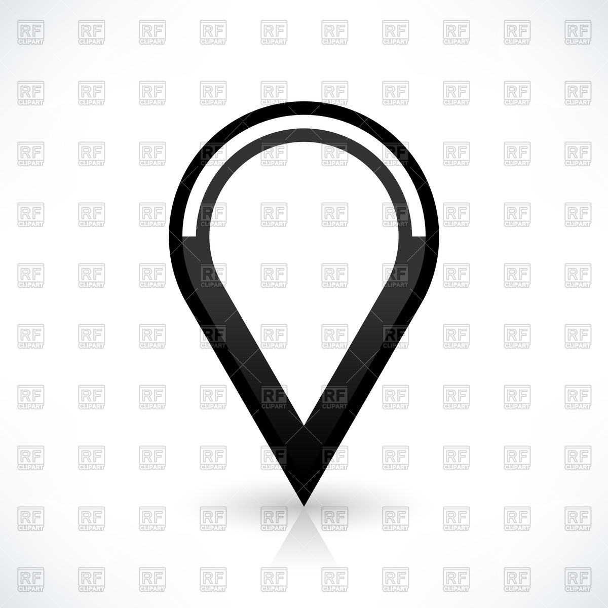 1200x1200 Drop Shaped Black Map Pin Vector Image Vector Artwork Of Icons