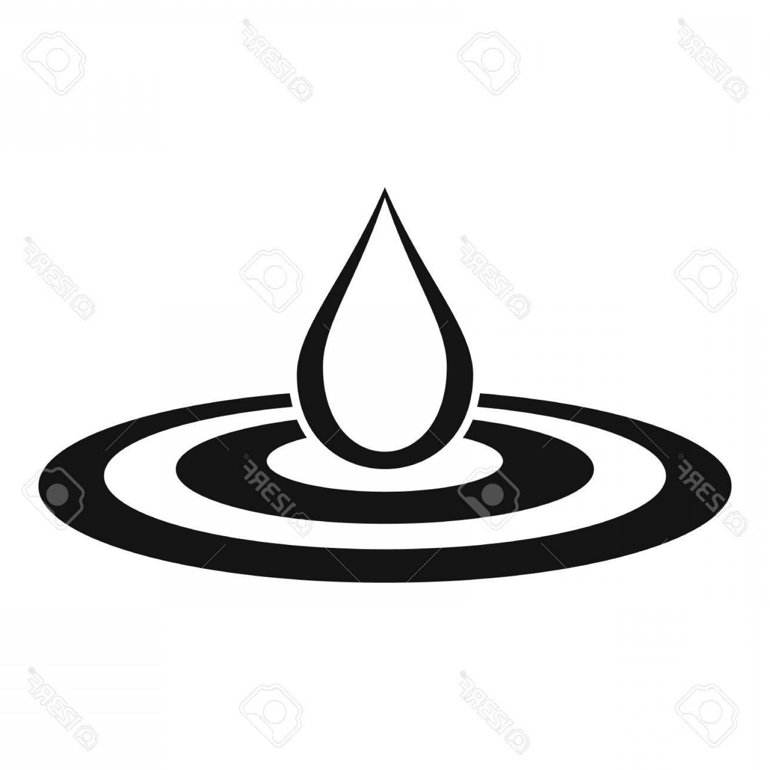 1560x1560 Photostock Vector Water Drop And Spill Icon Simple Illustration Of