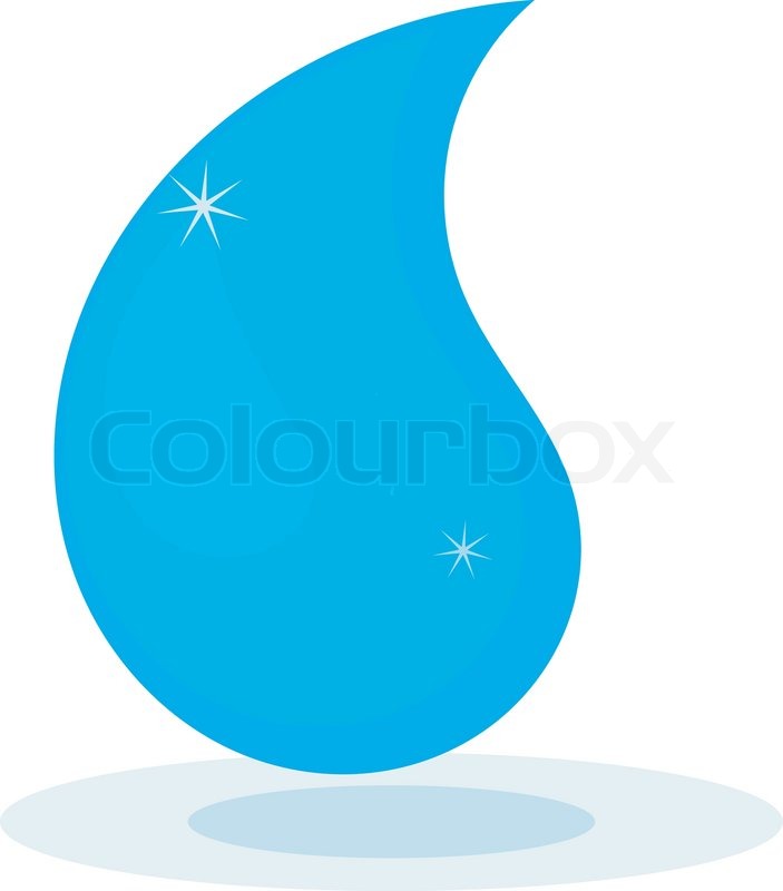 703x800 Vector Illustration Of Cartoon Water Drop Stock Vector Colourbox