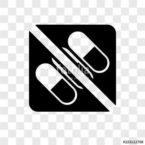 500x500 No Drugs Vector Icon Isolated On Transparent Background, No Drugs