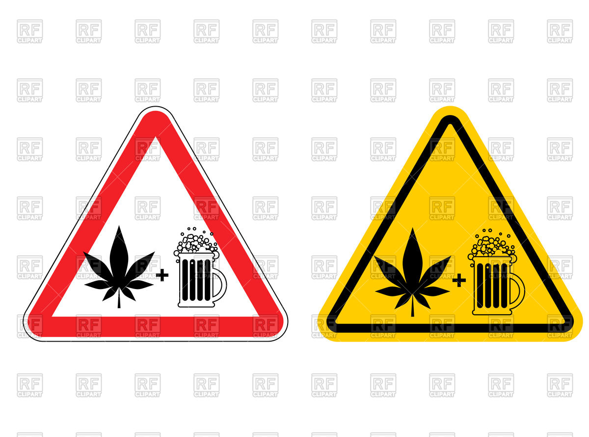 1200x889 Warning Sign Attention Alcohol And Drugs Vector Image Vector