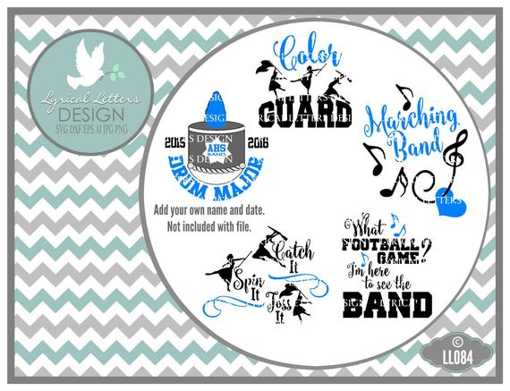570x437 Marching Band Color Guard Drum Major Ll084 Vector Cutting Etsy