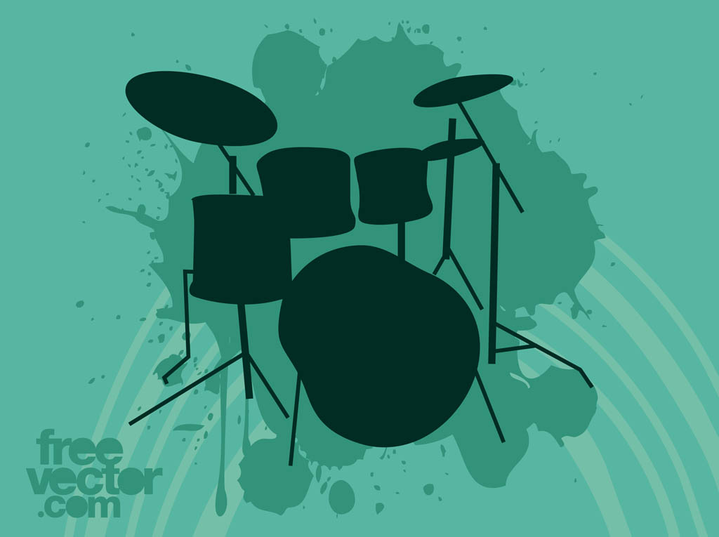 1024x765 Drum Set Vector Vector Art Amp Graphics