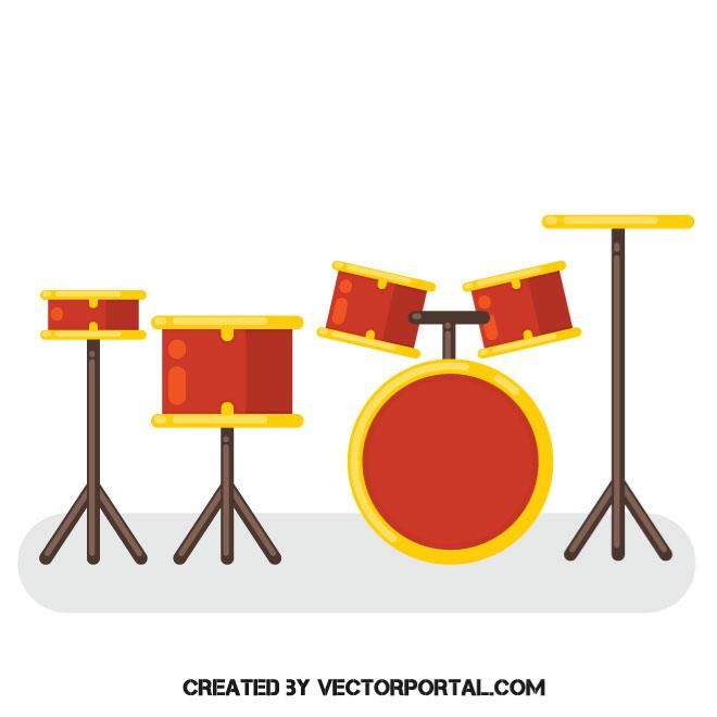 660x660 Drums Set Vector Image Music Vectors Drum Sets
