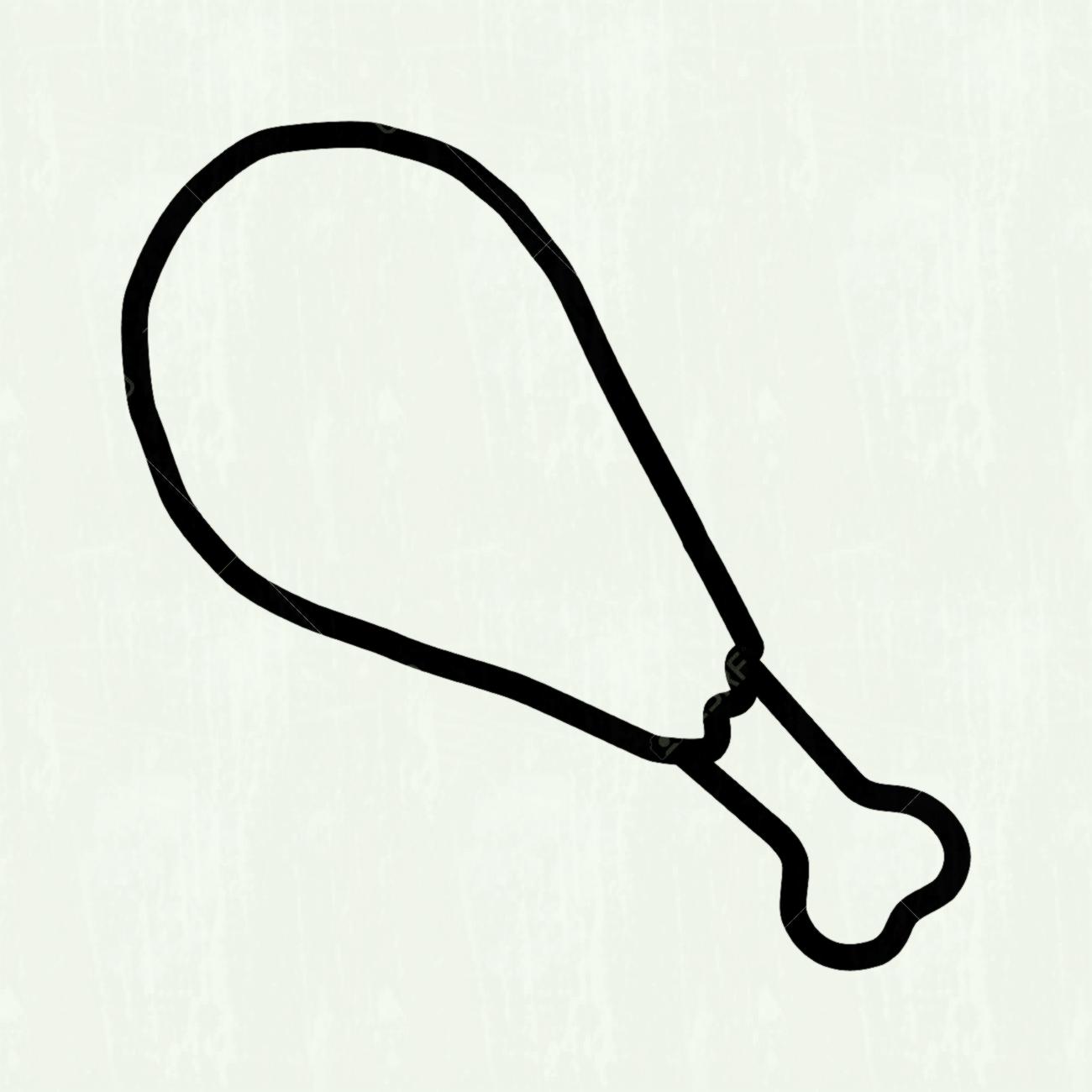 1300x1300 Pixel Art Chicken Drumstick Vector Image Stockunlimited