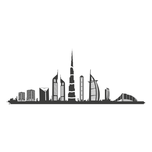 512x512 Dubai Skyline Silhouette