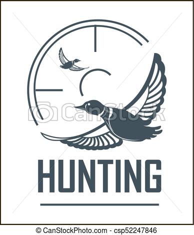 388x470 Hunting Club Vector Icon Hunt Adventure Duck Target Wild Animal