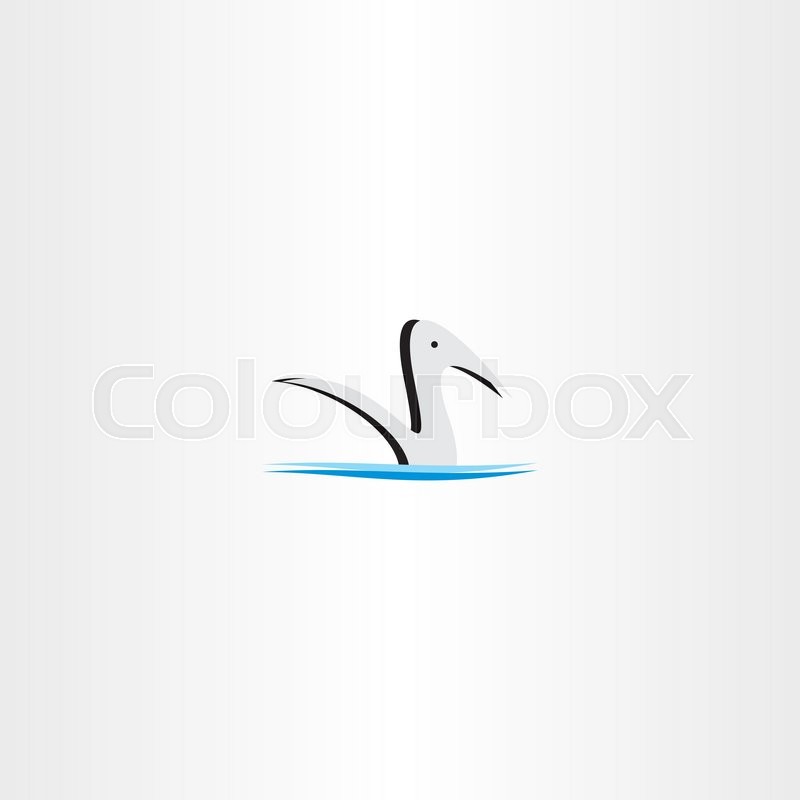 800x800 Duck In Water Logo Vector Sign Element Design Stock Vector