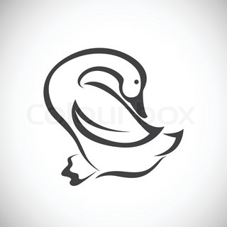 320x320 Duck Vector Illustration Black Silhouette Stock Vector Colourbox