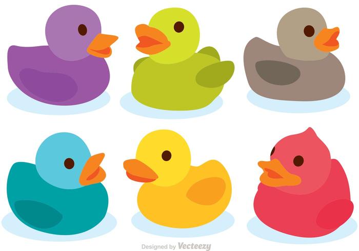 700x490 Colorful Rubber Duck Vectors