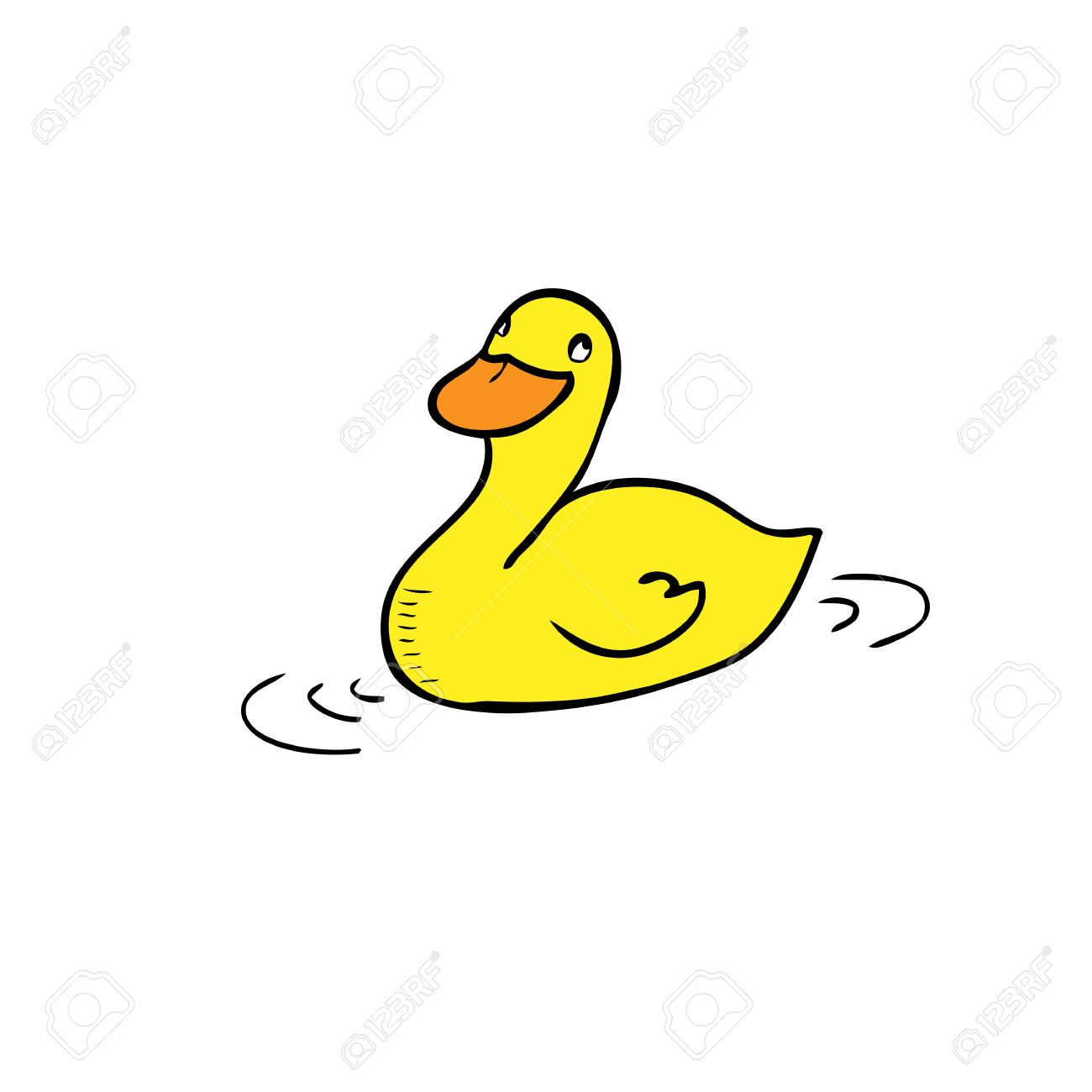1300x1300 Drawn Duck Vector