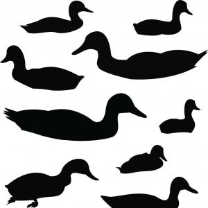 300x300 Duck Silhouette Animal Clip Art Vector Lazttweet