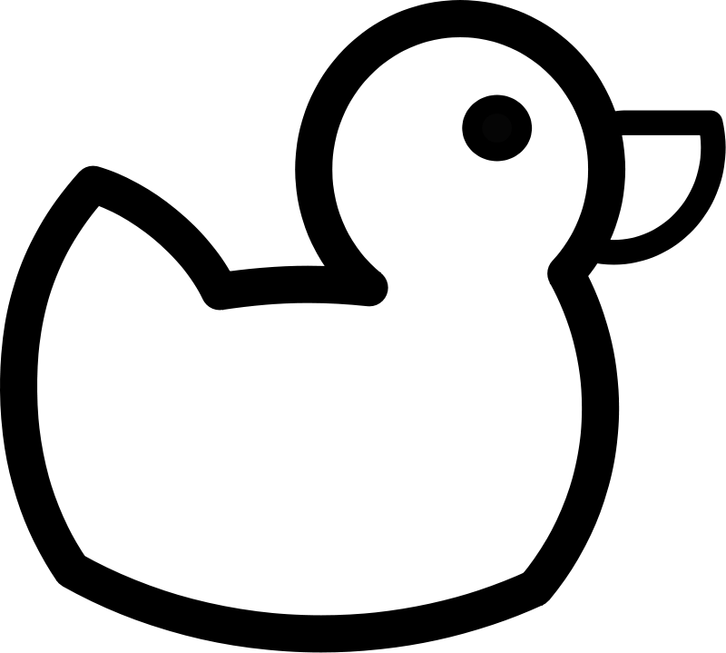 800x719 Duck Outline Free Vector 4vector