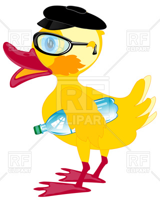 320x400 Bespectacled Duckling In Cap Vector Image Vector Artwork Of