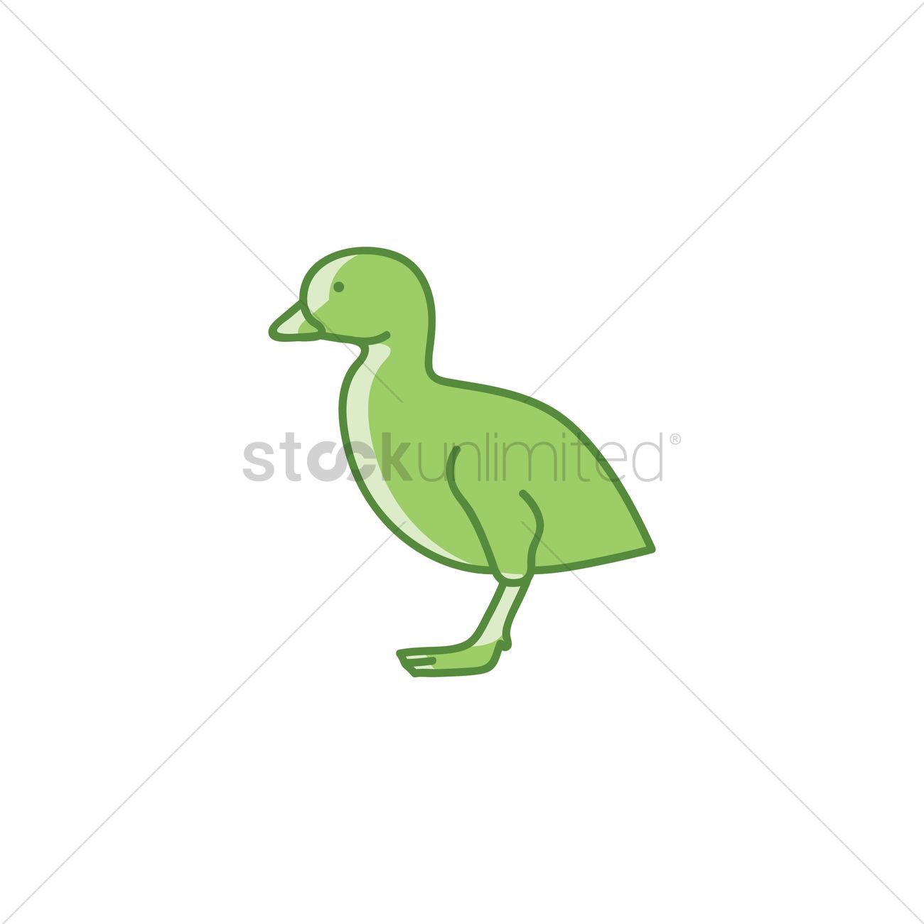 1300x1300 Duckling Vector Image