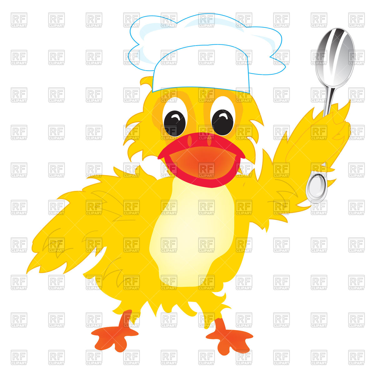 1200x1200 Duckling Cook With Spoon Vector Image Vector Artwork Of Plants