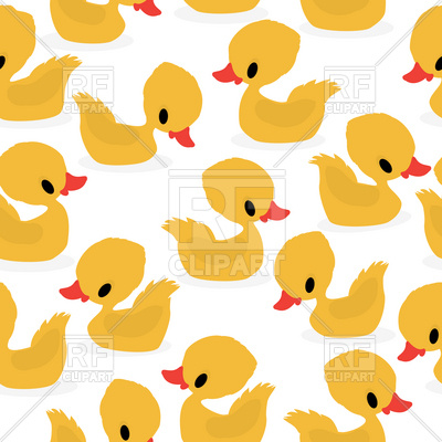 400x400 Duckling Seamless Background Royalty Free Vector Clip Art Image