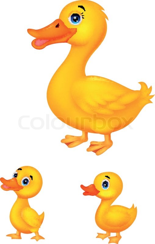 508x800 Vector Illustration Of Duck Family Cartoon Stock Vector Colourbox