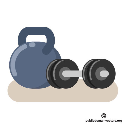 500x500 Dumbbell Vector Clip Art Public Domain Vectors