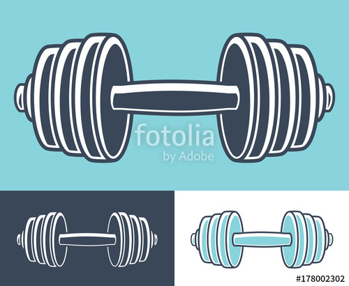500x410 Dumbbell Vector Icons. Gym Symbol. Stock Image And Royalty Free