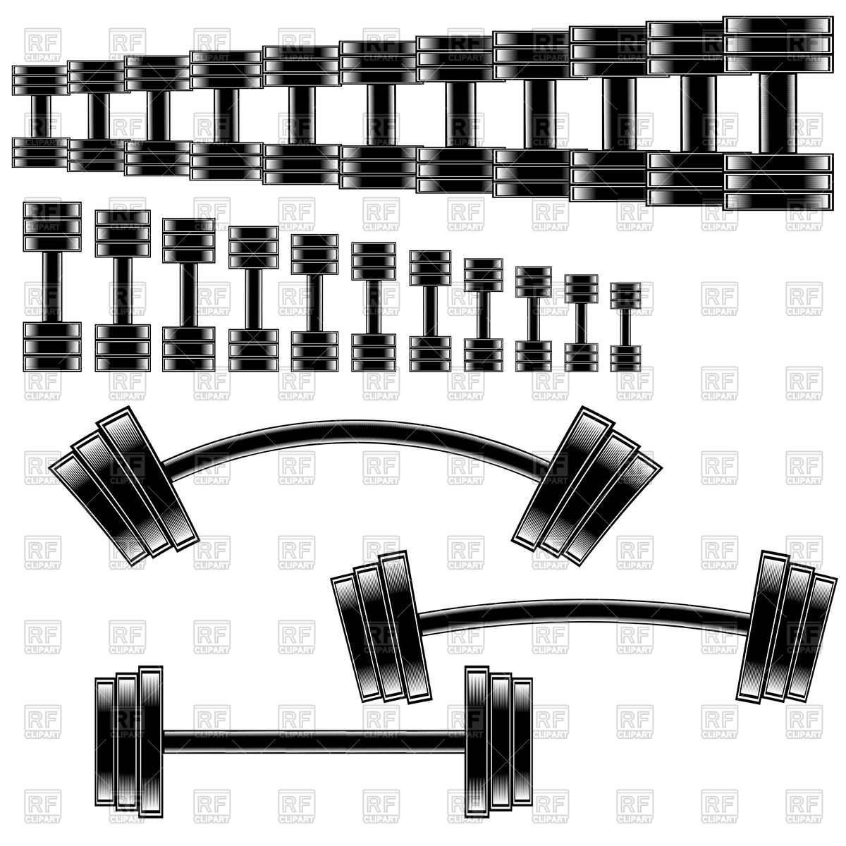 1200x1200 Set Of Different Weight For Gym