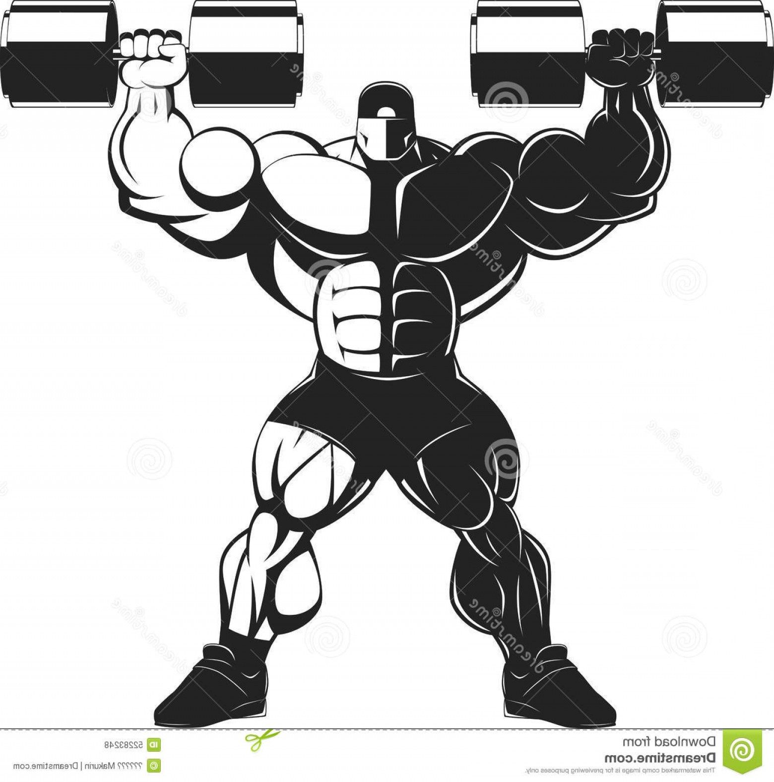 1560x1576 Stock Illustration Bodybuilder Dumbbell Vector Illustration Doing