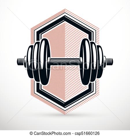 450x470 Dumbbell Vector Illustration Isolated On White With Disc Weight